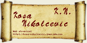 Kosa Nikolčević vizit kartica